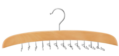 Tank Top Hanger with Premium Wood, 24 Large Capacity, Space Saving,360 Degree Rotating, Foldable Metal Hooks, Tank Tops